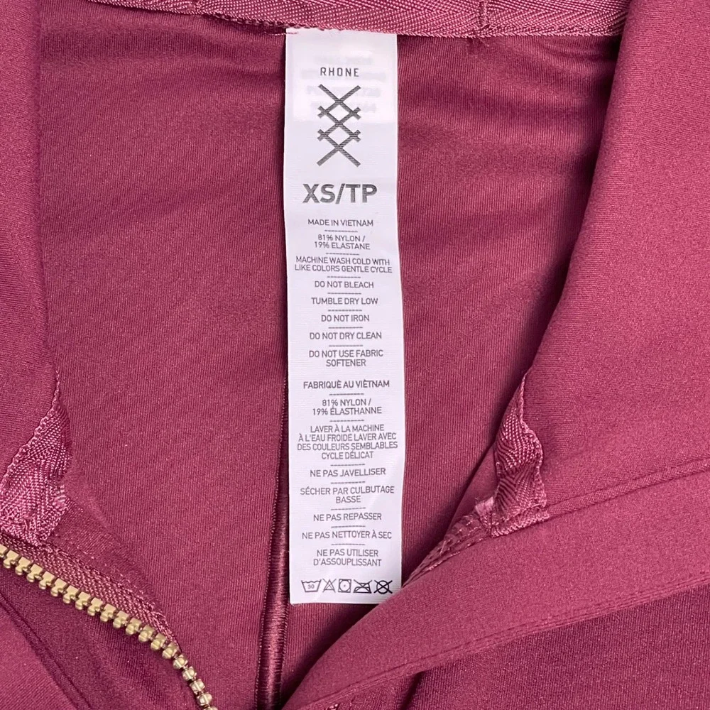 Rhone Women's XS Burgundy Course To Court Quarter 1/4 Zip Pullover NWT - Picture 4 of 12